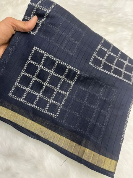 Bold Royal Blue Lightweight Cotton Silk Saree with Elegant Look for Women Cotton Sarees Wholesale