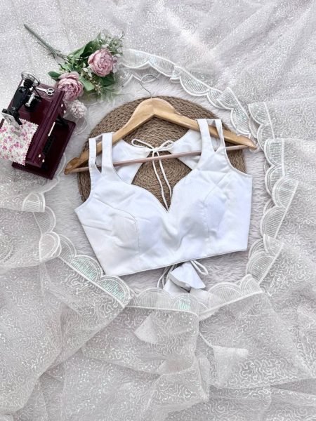 Bold White Soft Net Embroidered Saree with Unstitched Blouse for Wedding  Net Sarees Wholesale