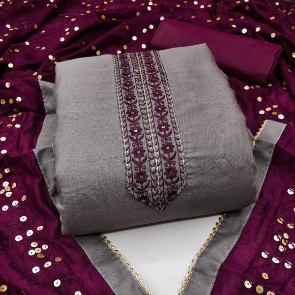  BOMBAY COTTON TIE & DAMAN MULTI & SQUANCE WORK DRESS MATERIAL Punjabi Dress Materials Wholesale