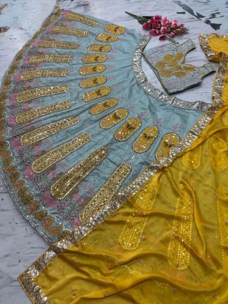 Boutique Style Haldi Lehenga with Showroom Finish Quality Bridal Lehenga Choli