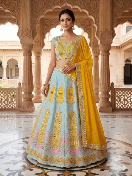 Boutique Style Haldi Lehenga with Showroom Finish Quality Bridal Lehenga Choli