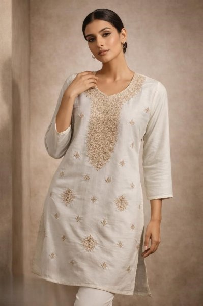 Boutique Style Premium Rayon A-Line Kurti with Matching Pant for Women Comfortable Fit Embroidery Kurtis 