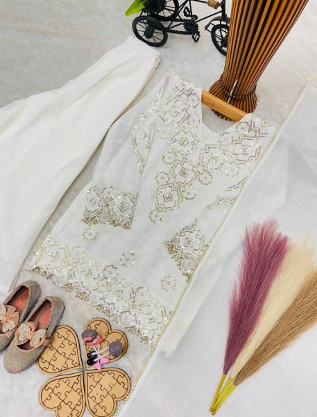 Boutique White Style Kids Suit Set for Special Occasions Girls Wear