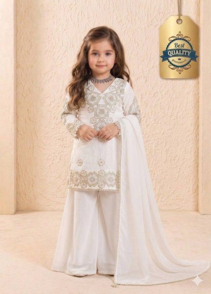 Boutique White Style Kids Suit Set for Special Occasions Girls Wear