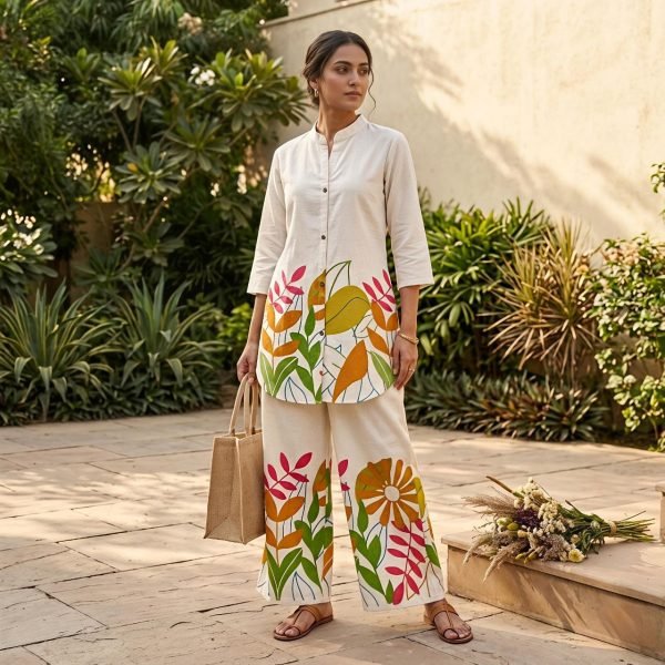 Breathtaking OffWhite Multi Color Women Co Ord Set with Comfortable Fit CO ORD Sets