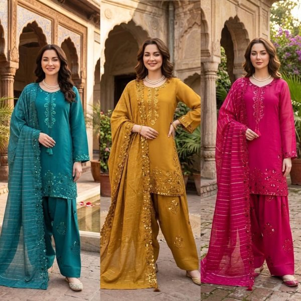 Breathtaking Yellow Chanderi Suit with Farshi Plazo for Special Occasions Ready To Wear Collection