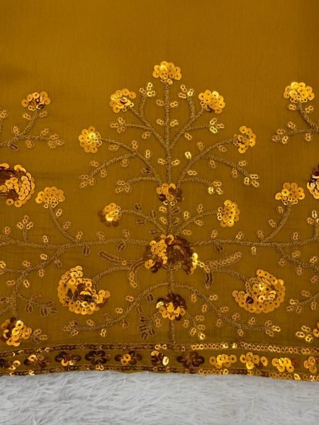 Breathtaking Yellow Chanderi Suit with Farshi Plazo for Special Occasions Ready To Wear Collection