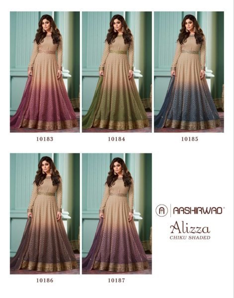 Bridal Look Anarkali Suit with Dupatta Wholesale Pakistani Style Ethnic Gown by Aashirwad Anarakali Gown Wholesale