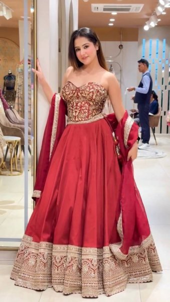 Bridal Red Lehenga Choli with Heavy Coding Sequin Embroidery For Wedding Wear Designer Lehenga Choli
