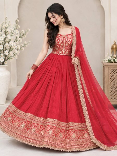 Bridal Red Lehenga Choli with Heavy Coding Sequin Embroidery For Wedding Wear Designer Lehenga Choli