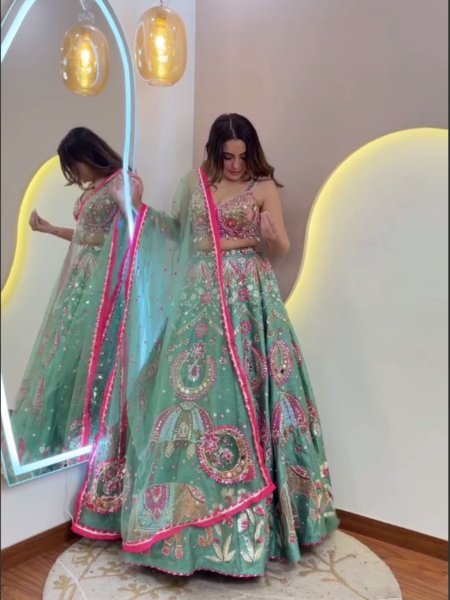 Bridal Sky Blue New Arrival Designer Lehenga for Wedding and Functions Salwar Kameez