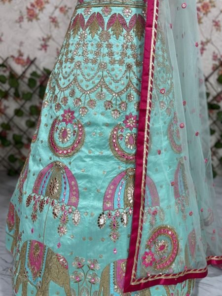 Bridal Sky Blue New Arrival Designer Lehenga for Wedding and Functions Wedding Bridal Dress Wholesale