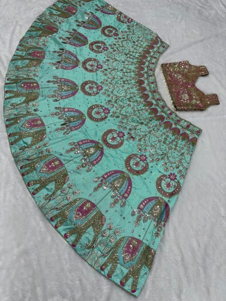 Bridal Sky Blue New Arrival Designer Lehenga for Wedding and Functions Wedding Bridal Dress Wholesale