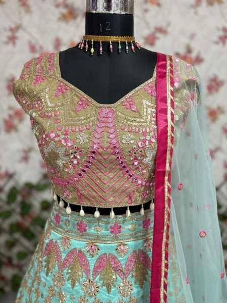 Bridal Sky Blue New Arrival Designer Lehenga for Wedding and Functions Wedding Bridal Dress Wholesale