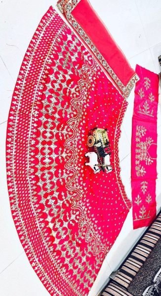 Bridal Wear Real Mirror Work Pink Lehenga Design With Phantom Fabric Bridal Lehenga Choli