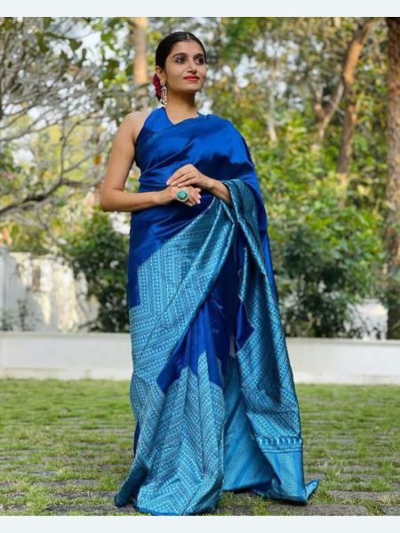 Bridal Wear Soft Lichi Silk Saree  South Indian Saree 