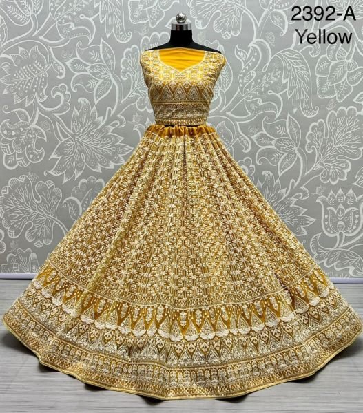 Womens Designer Bridal Wedding Collection Heavy Net Lehenga Choli with Sequins Work Bridal Lehenga Choli