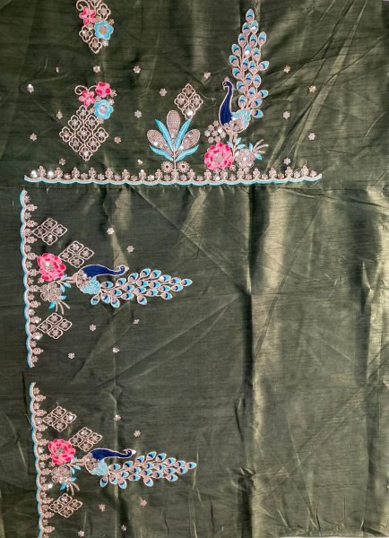Brown New Arrival Embroidered Saree with Elegant Border for Festive Collection Silk Sarees Wholesale