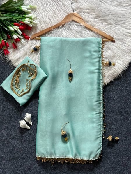 Budget Friendly Sky Blue Silk Saree With Blouse for Special Occasions  Silk Sarees Wholesale