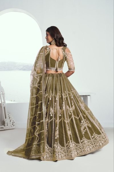 Butterfly Net Cotton Thread Zari Work Bridal Lehenga Choli with Sequin Embellishment Available In Wholesale Price Designer Lehenga Choli