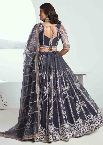 Butterfly Net Cotton Thread Zari Work Bridal Lehenga Choli with Sequin Embellishment Available In Wholesale Price Designer Lehenga Choli