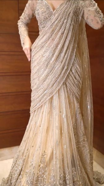 Butterfly Net Ready Saree with Luxe Sequin Work & Pre- Stitched Blouse Glam Party Look Ready To Wear Saree 