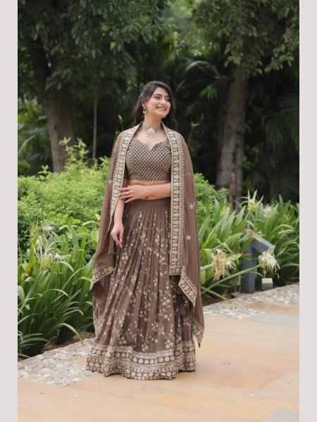 New Wedding Collection Lehenga Choli with Heavy Sequnins and Embroidered  work Designer Lehenga Choli