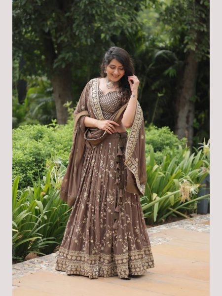 New Wedding Collection Lehenga Choli with Heavy Sequnins and Embroidered  work Designer Lehenga Choli