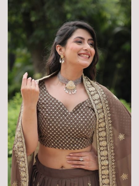 New Wedding Collection Lehenga Choli with Heavy Sequnins and Embroidered  work Designer Lehenga Choli