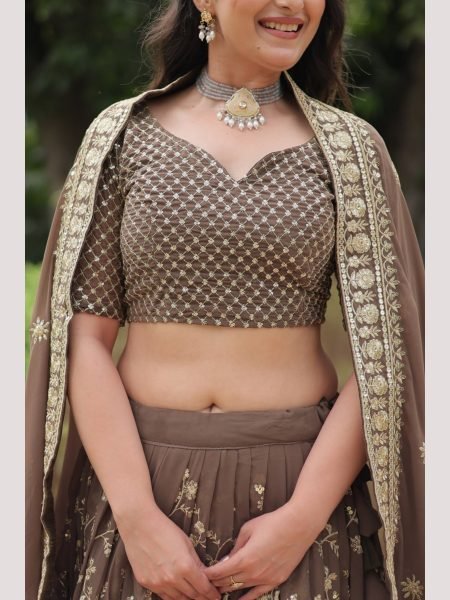 New Wedding Collection Lehenga Choli with Heavy Sequnins and Embroidered  work Designer Lehenga Choli