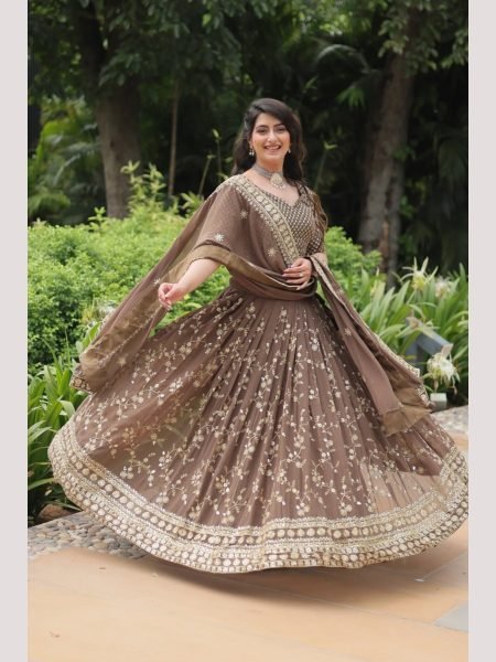 New Wedding Collection Lehenga Choli with Heavy Sequnins and Embroidered  work Designer Lehenga Choli