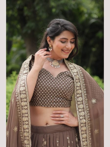 New Wedding Collection Lehenga Choli with Heavy Sequnins and Embroidered  work Designer Lehenga Choli