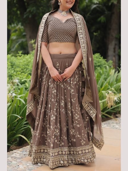 New Wedding Collection Lehenga Choli with Heavy Sequnins and Embroidered  work Designer Lehenga Choli