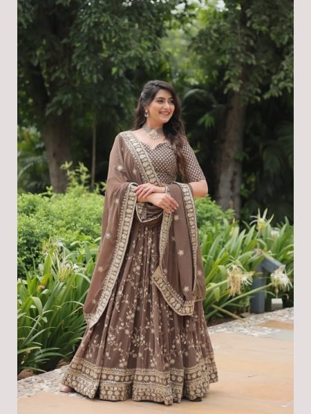 New Wedding Collection Lehenga Choli with Heavy Sequnins and Embroidered  work Designer Lehenga Choli