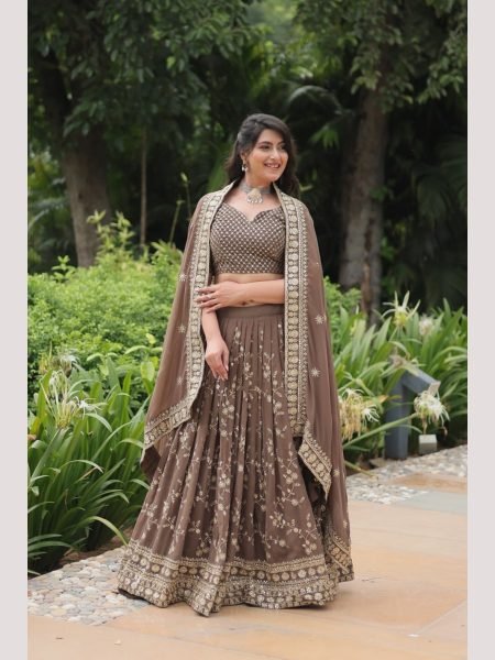 New Wedding Collection Lehenga Choli with Heavy Sequnins and Embroidered  work Designer Lehenga Choli
