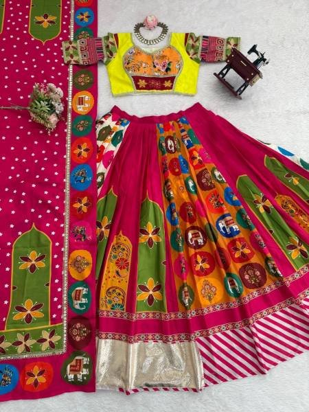 Buy Designer American Crepe Lehenga Choli Online For Navratri at Wholesale Rate Navratri Lehnega Choli