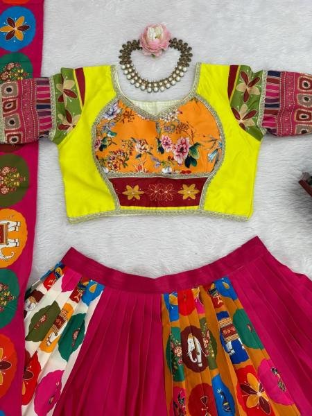 Buy Designer American Crepe Lehenga Choli Online For Navratri at Wholesale Rate Navratri Lehnega Choli
