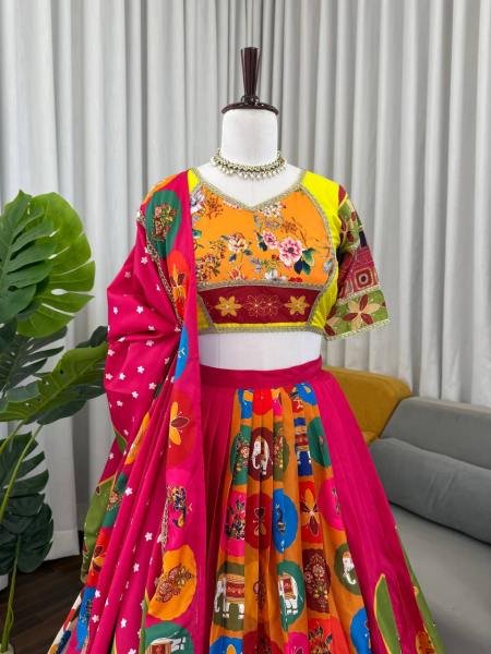 Buy Designer American Crepe Lehenga Choli Online For Navratri at Wholesale Rate Navratri Lehnega Choli