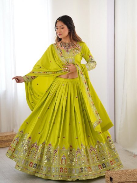 Exclusive Natural Crepe Silk Wedding Lehenga Choli with Embroidery Wholesale Collection from Surats Trusted Suppliers  Lehenga