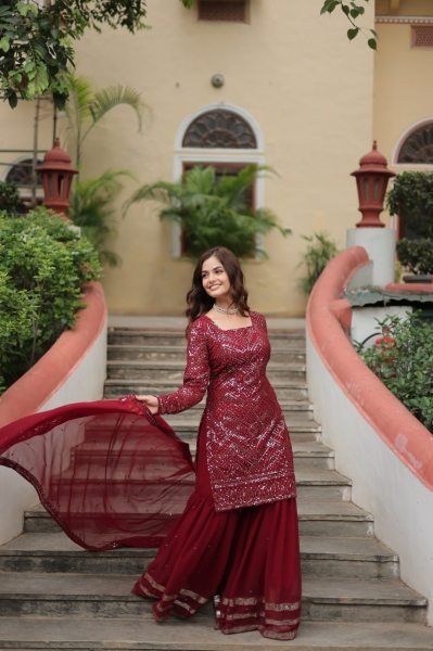 Buy Designer Sharara Suit Sets Online for Womens at Wholesale Rate Sharara Set