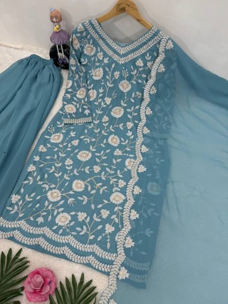 Buy Eid Wear Heavy Faux Georgette With Sequence Wear Pakistani Suit Ready To Wear Collection