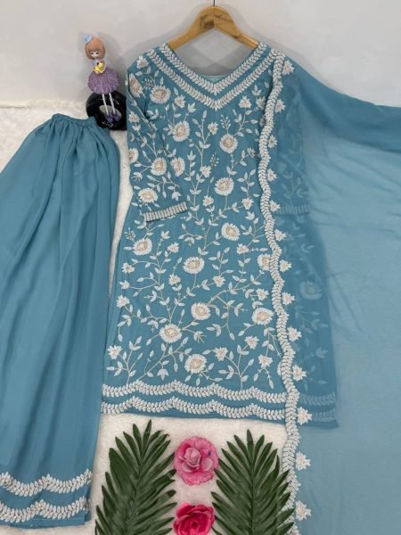 Buy Eid Wear Heavy Faux Georgette With Sequence Wear Pakistani Suit Ready To Wear Collection