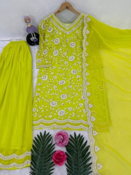 Buy Eid Wear Heavy Faux Georgette With Sequence Wear Pakistani Suit Ready To Wear Collection