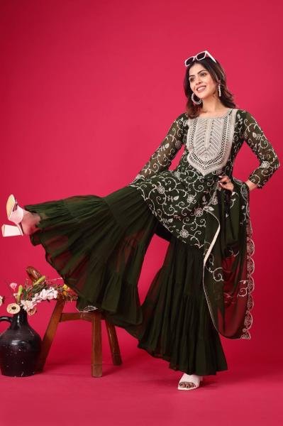 Buy Green Sharara Suits for Women Online at the Wholesale Price  Ready To Wear Collection