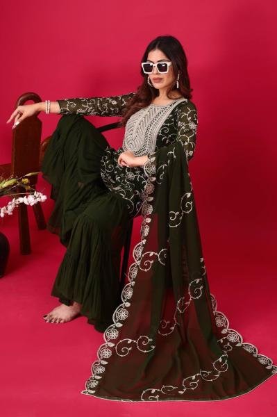 Buy Green Sharara Suits for Women Online at the Wholesale Price  Ready To Wear Collection