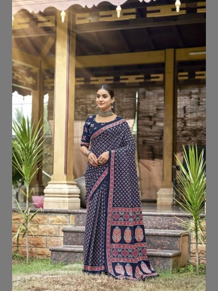 Buy Pure Mulmul  Cottons saree For Woman Printed Cotton Sarees Wholesale