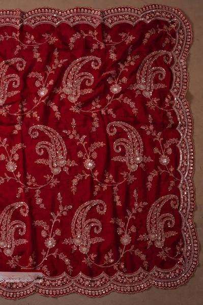 Buy Red Vichitra Silk Saree with Sequin, Thread Work With Unstitched Blouse Silk Sarees Wholesale