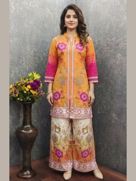Buy Styling Yellow Poly Rayon Co-Ord Set for Women at Online  Kurti With Bottom Wholesale