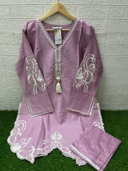 Buy This Zam Satin Embroidery Top With Pant Set From Trusted wholesaler in Gujarat Pakistani Suits Wholesale