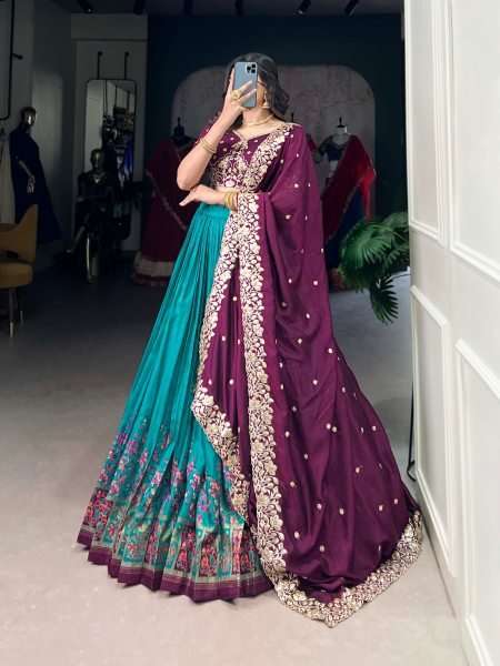 Buy Tussar Silk Lehenga Choli Online India Premium Quality Lehenga Manufacturers And Wholesalers In Surat Designer Lehenga Choli